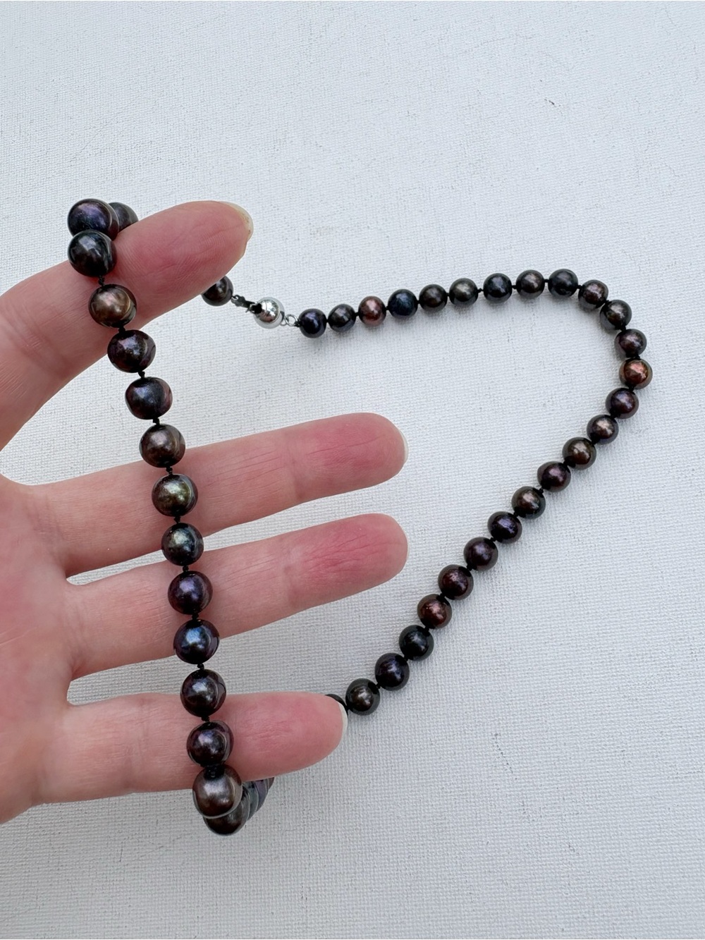 Vintage Peacock Freshwater Pearls Choker Necklace